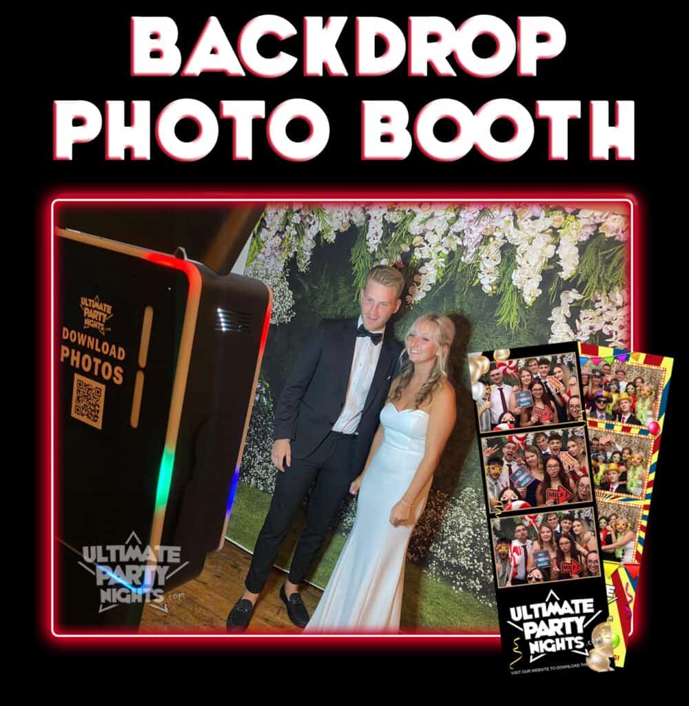 Photo Booths for Hire in Dorset - Ultimate Party Nights BACKDROP BOOTH