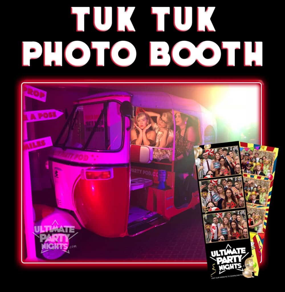 Photo Booths for Hire in Dorset - Ultimate Party Nights Tuk Tuk Photo Booth