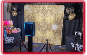 Backdrop Booth - Gold Sequin